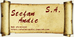 Stefan Andić vizit kartica